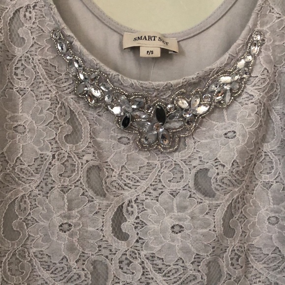 Smart Set lace/jewelled neck tank size Small - Picture 2 of 3